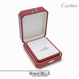 Cartier カルティエ Cドゥ エングレーブド ウェディング リング 指輪 B4051348 Pt950 プラチナ シルバー ダイヤモンド 送料無料 【中古】