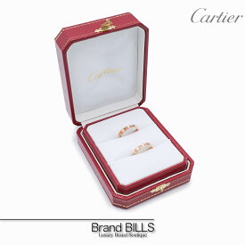 Cartierカルティエ Cドゥ エングレーブド ウェディング リング 指輪 ブライダル ペア ピンクゴールド 750 K18 18金 ダイヤモンド 送料無料 【中古】