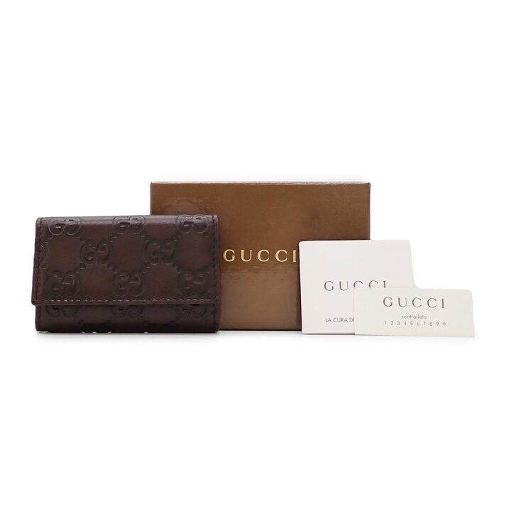 楽天市場】未使用品 GUCCI グッチ グッチシマ 6連 キーケース 138093  