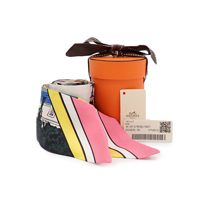 楽天市場】未使用品 HERMES エルメス ツイリー リボンスカーフ WOW 