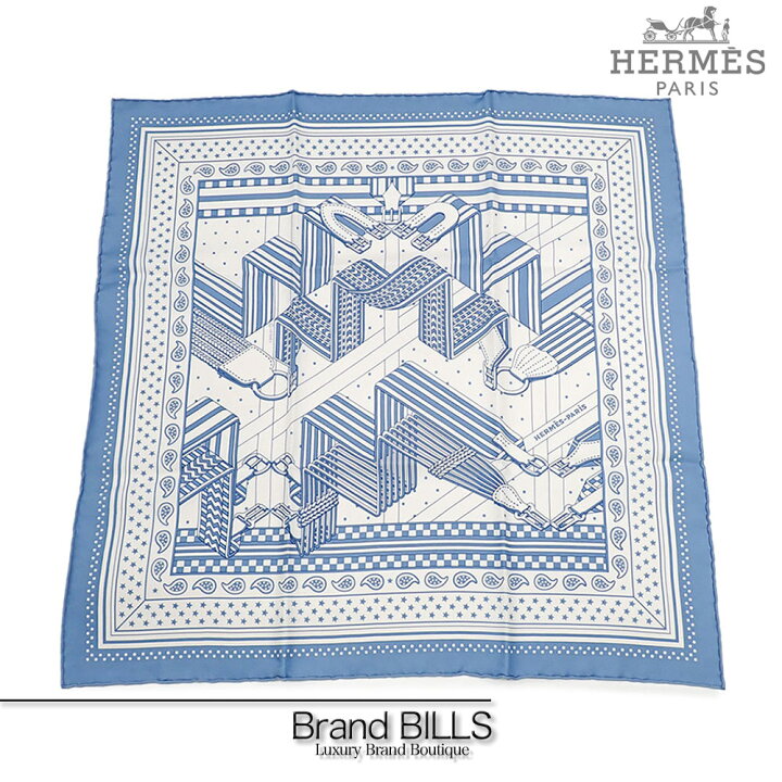 楽天市場】未使用品 HERMES エルメス バンダナ55 カレ55 Sangles en 