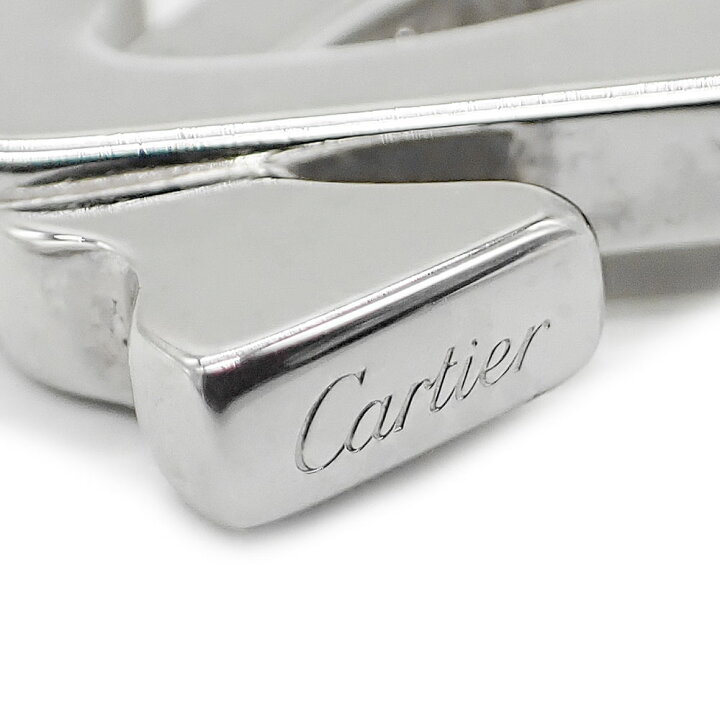 極 美品 箱付 CARTIER カルティエ ロゴ レザー 本革 キーリング  