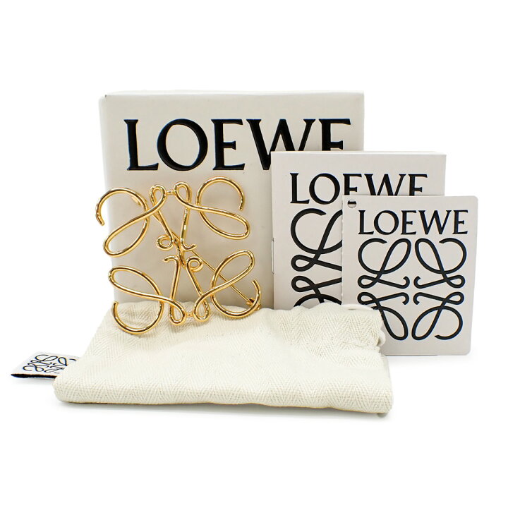 楽天市場】未使用品 LOEWE ロエベ アナグラム ブローチ ピンブローチ 