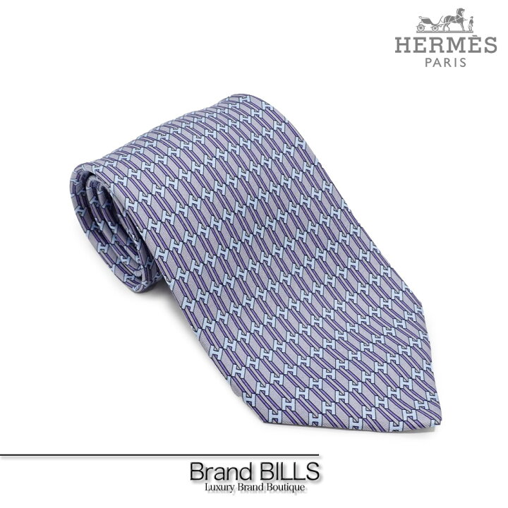 楽天市場】未使用品 HERMES エルメス ネクタイ 5393OA H柄 シルク100 