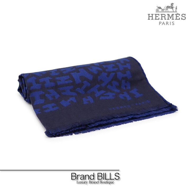 楽天市場】未使用品 HERMES エルメス Hタグ リバーシブル マフラー  