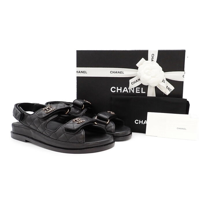 楽天市場】未使用品 CHANEL シャネル サンダル マトラッセ フルヘッド 