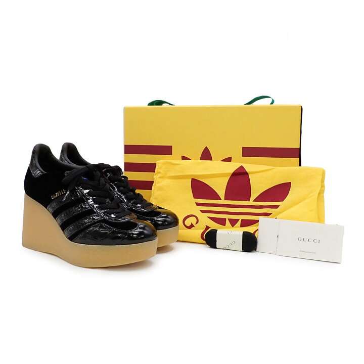 楽天市場】新品 GUCCI adidas グッチ アディダス コラボ ガゼル 