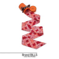 HERMES エルメス Twilly ツイリー リボンスカーフ H062408S ボルデュック・チェック シルク レッド系 ピ…
