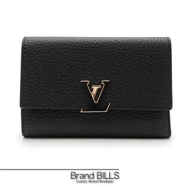 未使用品 LOUIS VUITTON ルイ・ヴィトン ポルトフォイユ・カプシーヌ コンパクト M62157 カーフ ノワール ホットピンク レディース 【中古】