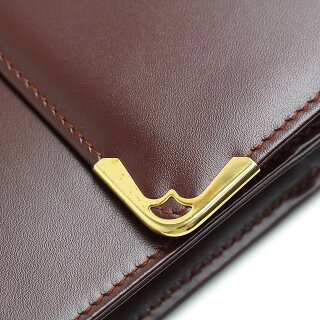 【未使用展示品】カルティエマストラインセカンドバッグボルドー
