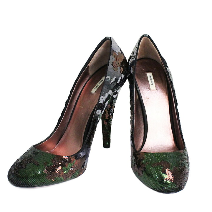 楽天市場】【中古】ミュウミュウ MIUMIU スパンコール カモフラ柄  