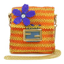 美品FENDI ピコバゲットビーズアクセサリーバッグ