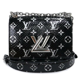 【新品・未使用品】ルイ ヴィトン LOUIS VUITTON ツイスト PM チェーン ショルダーバッグ 斜め掛け モノグラム パイソン エキゾチックレザー ブラック 黒 N96931 箱付