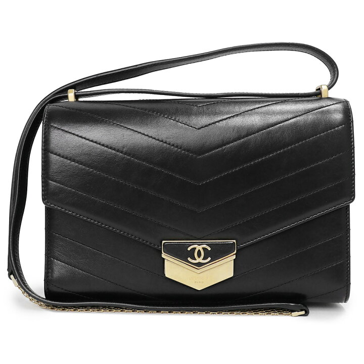 楽天市場】【中古】シャネル CHANEL シェブロン メダル フラップ 