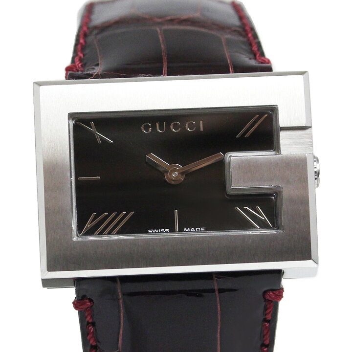 楽天市場】【未使用 展示品】グッチ GUCCI スクエア クォーツ 腕時計 