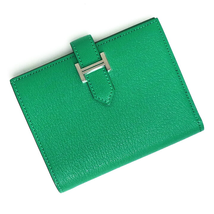 楽天市場】【新品・未使用品】エルメス HERMES ベアン コンパクト 二  