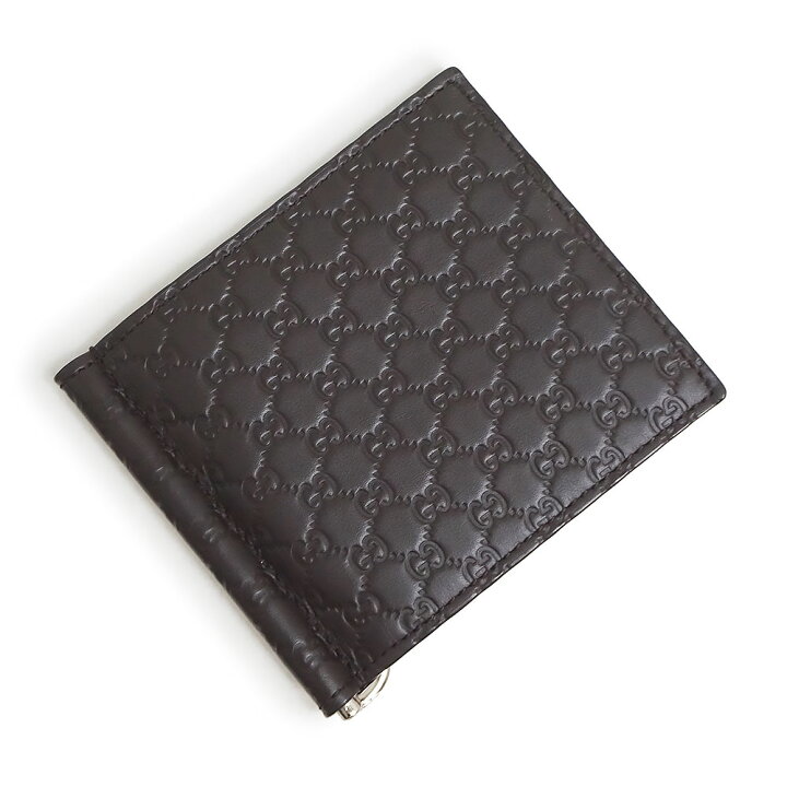 GUCCI マイクログッチシマレザー マネークリップウォレット - 折り財布