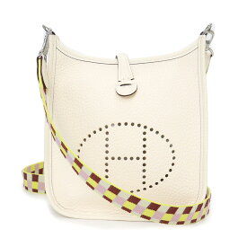 【未使用　展示品】エルメス HERMES エブリン TPM アマゾン 16 マキシカドリーユ ショルダーバッグ 斜め掛け トリヨンクレマンス レザー ナタ ホワイト 白 シルバー金具 U刻印 箱付