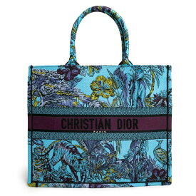 【新品・未使用品】クリスチャンディオール Christian Dior ブックトート ラージ トワル ドゥ ジュイ ヴォヤージュ エンブロイダリー 刺繍 ハンドバッグ コットンキャンバス セレスティアルブルー 青 M1286ZEUP
