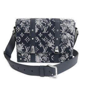 【新品・未使用品】ルイ ヴィトン LOUIS VUITTON ヴァージル アブロー ソフトトランク メッセンジャー PM ショルダーバッグ 斜め掛け モノグラム タペストリー ネイビー 紺 シルバー金具 M57282 箱付
