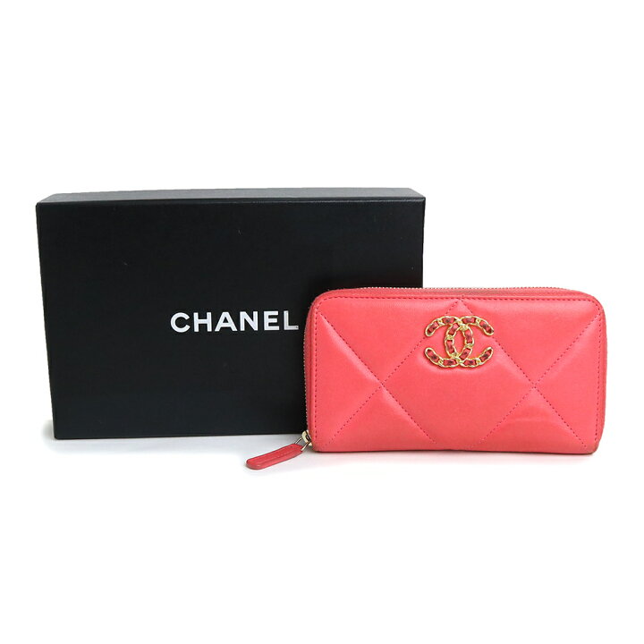 楽天市場】【中古】シャネル CHANEL 19 スモール ジップウォレット  