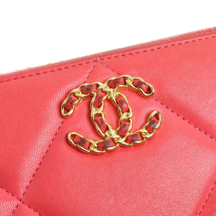 楽天市場】【中古】シャネル CHANEL 19 スモール ジップウォレット  