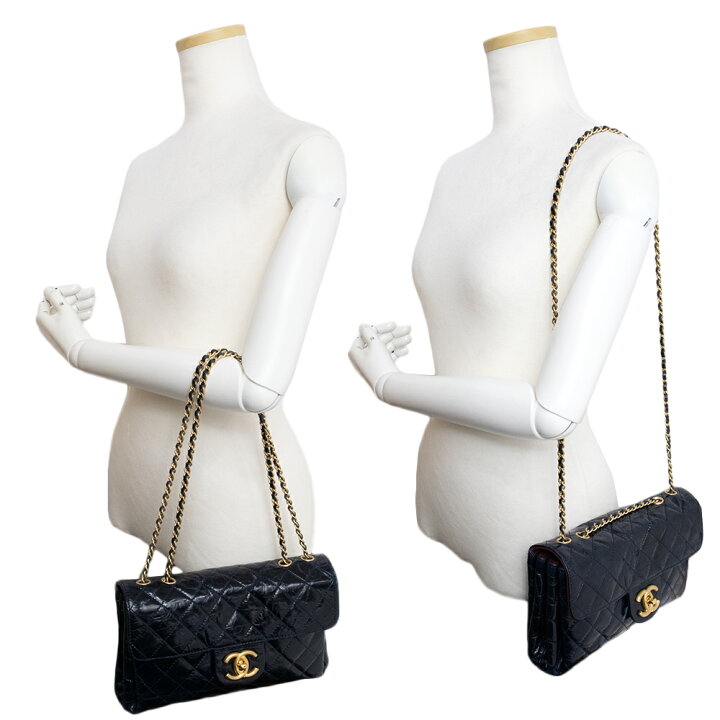楽天市場】【美品】シャネル CHANEL ココマーク マトラッセ Wチェーン 