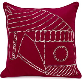 【新品・未使用品】エルメス HERMES クッション PM ダブルホース スタッズ カシミア ROUGE ANDRINOPLE ルージュ アンドリノープル 赤 ワインレッド シルバー金具