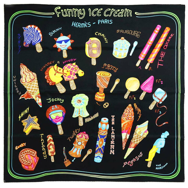 楽天市場】【新品・未使用品】エルメス HERMES カレ 70 FUNNY ICE 