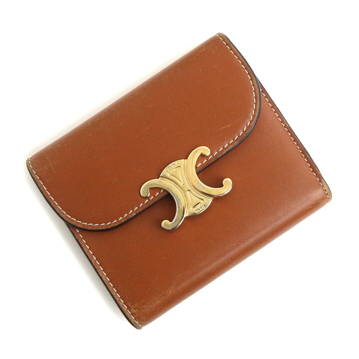 楽天市場】【中古】セリーヌ CELINE トリオンフ スモールフラップ 
