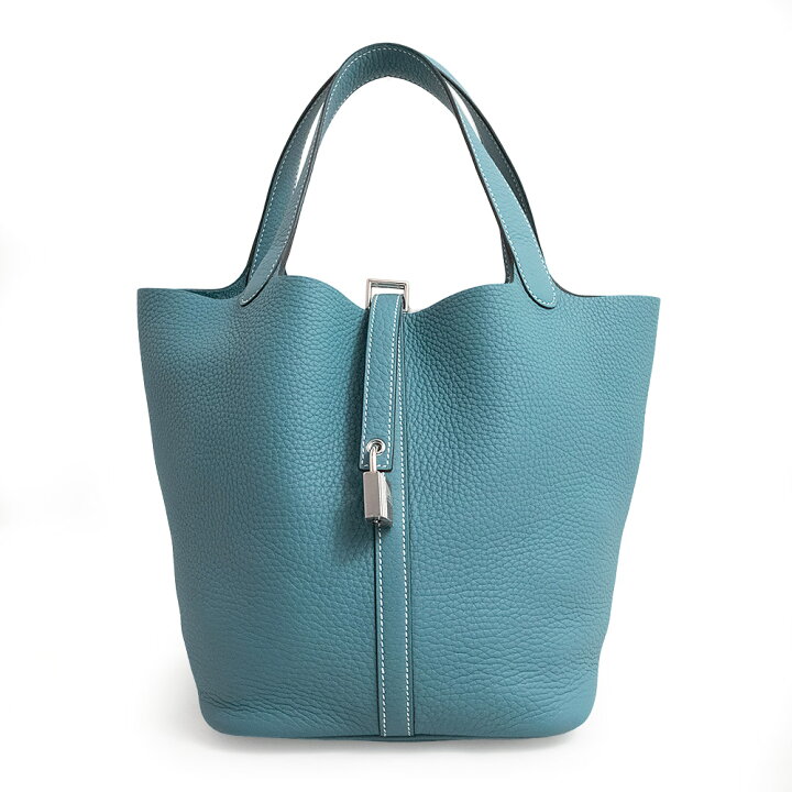 美品】HERMES／エルメス ピコタンMM トリヨンクレマンス ブルージーン 