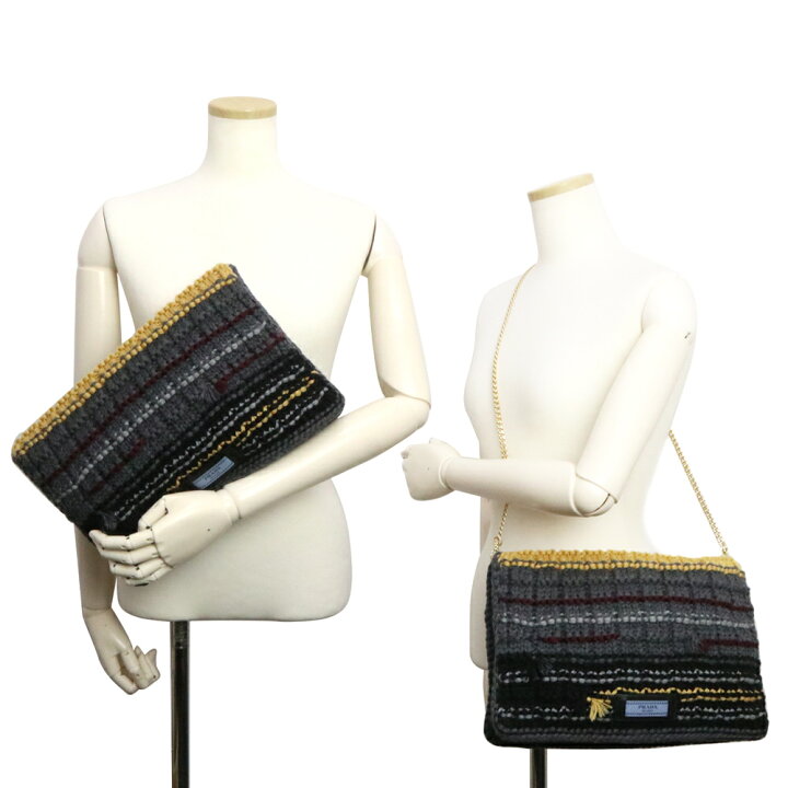楽天市場】【未使用 展示品】プラダ PRADA ニット フラップ 2WAY 
