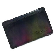 【美品】ベルルッティ Berluti カードケース ヴェネチアカーフレザー マルチカラー パープル 紫 箱付