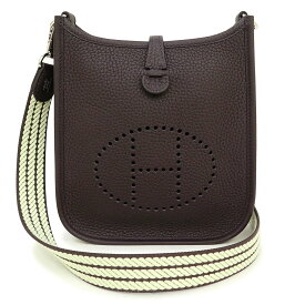 【新品・未使用品】エルメス HERMES エヴリン エブリン TPM アマゾン 16 ショルダーバッグ 斜め掛け トリヨンクレマンス レザー Prunoir プルノワール Jaune Milton ジョーヌミルトン ブラック 黒 シルバー金具 W刻印 箱付