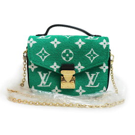 【新品・未使用品】ルイ ヴィトン LOUIS VUITTON マイクロ メティス 2WAY チェーン ショルダー ハンドバッグ ポーチ 斜め掛け モノグラムジャカードベルベット カーフスキン レザー グリーン 緑 ゴールド金具 M81494