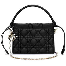 【未使用　展示品】クリスチャンディオール Christian Dior Lady Dior Milly ミリー ミニバッグ ショルダー ハンドバッグ 2way 斜め掛け カナージュ ラムスキン ブラック 黒 ゴールド金具 S0981ONMJ