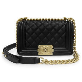 【未使用　展示品】シャネル CHANEL ココマーク マトラッセ ボーイシャネル チェーン 2way ショルダーバッグ 斜め掛け カーフスキン レザー ブラック 黒 マットゴールド金具 A67085