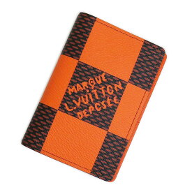【新品・未使用品】ルイ ヴィトン LOUIS VUITTON オーガナイザー ドゥ ポッシュ カードケース 名刺入れ 定期入れ パスケース ダミエポップキャンバス ボルケーノオレンジ ブラウン 茶 N40618