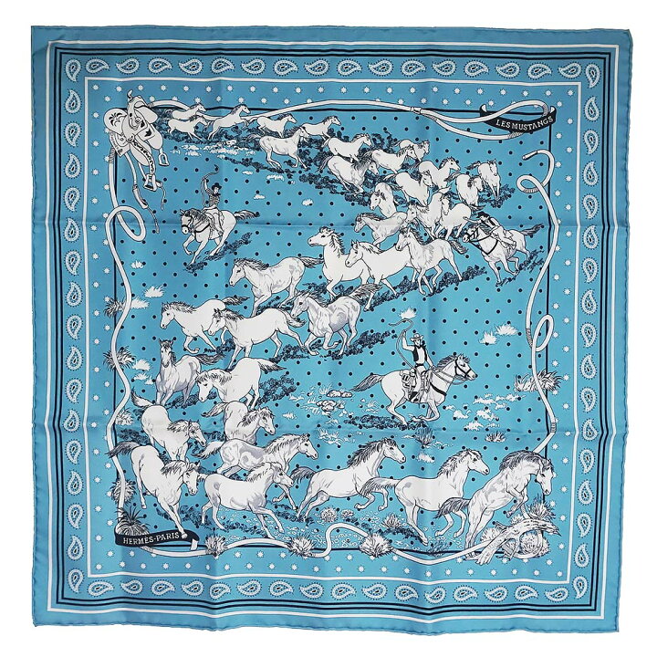 楽天市場】【新品・未使用品】エルメス HERMES カレ 55 バンダナ Les 