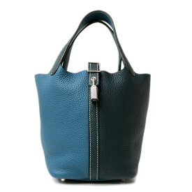 【未使用保管品】エルメス HERMES ピコタンロック カザック 18 PM ハンドバッグ トリヨンクレマンス レザー ヴェールシプレス ヴェールボスフォール グリーン 緑 Y刻印 シルバー金具