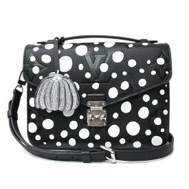 【新品・未使用品】ルイ ヴィトン LOUIS VUITTON ポシェット メティス LV × YK MM 草間彌生 コラボ インフィニティ ドット 2WAY ショルダー ハンドバッグ 斜め掛け モノグラムアンプラント レザー ブラック ホワイト 黒 白 シルバー金具 M46409 箱付