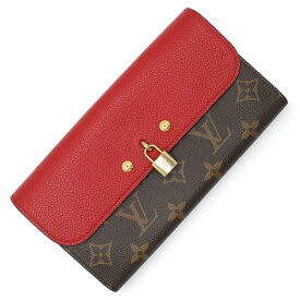 【未使用　展示品】ルイ ヴィトン LOUIS VUITTON ポルトフォイユ ヴィーナス 二つ折り長財布 モノグラム カーフスキン レザー ブラウン スリーズ レッド 茶 赤 ゴールド金具 M61836 箱付
