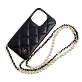 【未使用　展示品】シャネル CHANEL マトラッセ チェーン ショルダー 携帯 スマホ スマートフォンケース 斜め掛け ラムスキン レザー ブラック ボルドー 黒 ゴールド金具 AP3556