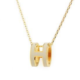 【新品・未使用品】エルメス HERMES ポップ H ポップアッシュ ネックレス ペンダント マロングラッセ ベージュ ゴールド金具 箱付
