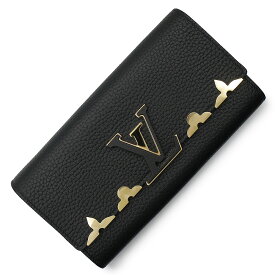 【未使用　展示品】ルイ ヴィトン LOUIS VUITTON ポルトフォイユ カプシーヌ 二つ折り長財布 トリヨンレザー ノワール ブラック 黒 ゴールド金具 M64551