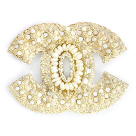 【新品・未使用品】シャネル CHANEL ココマーク パール ブローチ ゴールド ホワイト 白 箱付