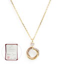 【美品】カルティエ Cartier トリニティ ペンダント ネックレス K18PG K18YG K18WG 750 1Pダイヤモンド 0.04ct スリーカラー ピンクゴールド イエローゴールド ホワイトゴールド B7223500 ギャラ 保証書 箱付
