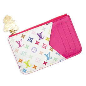 【新品・未使用品】ルイ ヴィトン LOUIS VUITTON ポルト カルト ロミー LV×TM 村上隆コラボ コイン カードケース 小銭 名刺 定期入れ パスケース モノグラムマルチカラー モノグラムアンプラント レザー KAWAII PINK カワイイピンク ゴールド金具 M14155 箱付