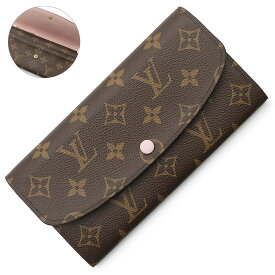 【未使用　展示品】ルイ ヴィトン LOUIS VUITTON ポルトフォイユ エミリー 二つ折り長財布 モノグラム ローズバレリーヌ ピンク ブラウン 茶 ゴールド金具 M61289 箱付