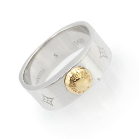 【新品・未使用品】ルイ ヴィトン LOUIS VUITTON ナノグラム モノグラム リング 指輪 Sサイズ ＃10号 シルバー ゴールド M00216 箱付